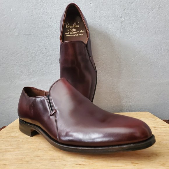 Vintage Breather Wright Leather Slip On Dress Shoes - Picture 3 of 8